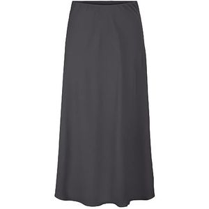 PIECES Jupe midi PCFRANAN pour femme, Gris foncé, XS