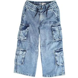 Lee Cooper Pantalon Cargo Garçon - Pantalon Multi-Poches - Coton - Bleu - 4 Ans, Bleu, 4 ans