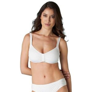 LOVABLE Soutien-gorge Soft Jacquard Bikini Femme, Blanc et or., 38 / C