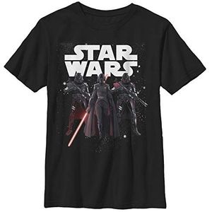 Star Wars Jedi T-Shirt Fallen Order Starry Inquisitor Jongens Zwart, XS, zwart.