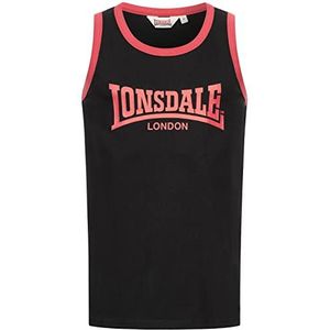 Lonsdale Knockan vrijetijds-T-shirts voor heren, Zwart/Rood