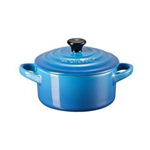 Le Creuset, Mini-braadpan rond, 200 ml, 10 x 5 cm, keramiek, blauw