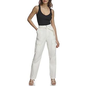 DKNY Pantalon cargo Belted pour femme, Pristine, 40