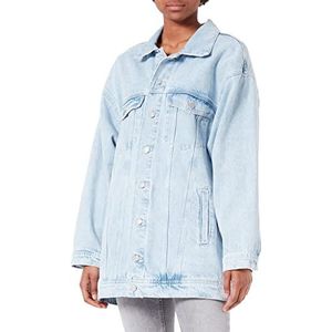 JACK & JONES JJXX JXALISON CR503 NOO oversized lange jas voor dames, lichte jeans blauw