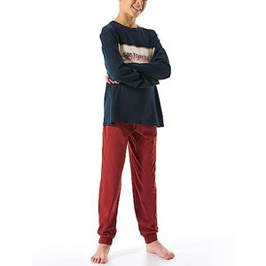 Schiesser Schlafanzug Lang Pijama set voor jongens, Nachtblauw_179993