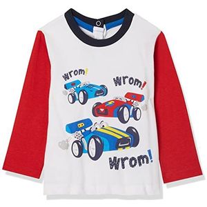 Chicco T-shirt met korte mouwen voor baby's, jongens, rood en wit, 12 maanden, Rood en wit