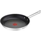 Tefal Duetto Pan 24 cm, gemakkelijk te reinigen, veilige antiaanbaklaag, temperatuurweergave, gezond koken, keukenhulp van roestvrij staal, inductie A7040463