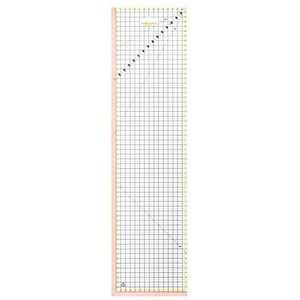 Fiskars Patchwork-liniaal, 15 x 60 cm, 1 cm naad overbreedte, halve centimeter onderbroken rasterlijnen, hoeklijnen, PET-kunststof, 1066360