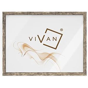 VIVAN Plexiglas posterlijst van hout in retrozilver, geoxideerd, 30 x 40 cm