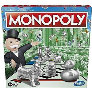 Monopoly familiebordspel voor 2 tot 6 spelers, Monopoly bordspel voor kinderen vanaf 8 jaar, inclusief Algemeen-Fonds-kaarten van fans, pakket kan variëren