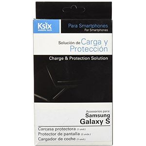 KSIX B8489pack01 accessoireset voor Samsung Galaxy S I9000 (beschermhoes met 2 schermbeschermfolies en oplader)