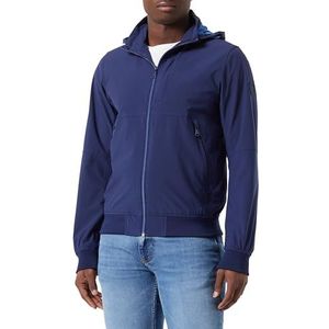 Scotch & Soda Colourblock jas met capuchon voor heren, Navy 6865