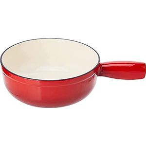 KUHN RIKON Fondue Fondue Fondue-fondue, fondue, gietijzer, inductie, geëmailleerd, rood, 20 cm