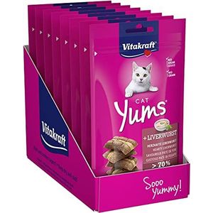 Vitakraft Cat Yums traktatie voor katten met lever, 9 zakjes à 40 g