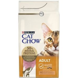 Purina Cat Chow kattenvoer voor volwassen katten, zalm en tonijn, 6 x 1,5 kg
