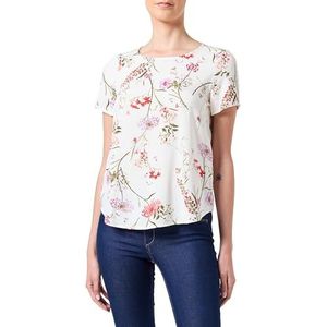 VERO MODA Vmeasy Joy S/S WVN Ga Top pour femme, Bouleau/Op:Vicka, S