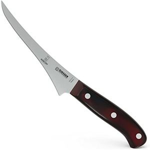 Giesser sinds 1776 - Made in Germany - fileermes 17 cm Rocking Chefs, PremiumCut Fillet No 1, fileermes, Micarta, rood, geklonken, roestvrij, Duits grillmes scherp