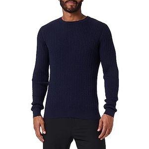 SELECTED HOMME Pull pour homme en tricot torsadé, Blazer bleu marine., XL