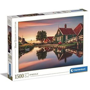 Clementoni Collectie Zaanse Schans-1500 puzzelstukjes voor volwassenen, gemaakt in Italië, meerkleurig, 31696