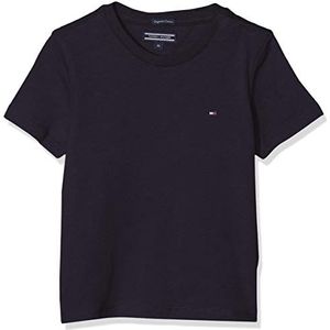 Tommy Hilfiger Boys Basic Cn Knit S/S T-shirt voor jongens, Sky-kapitein