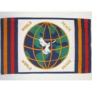 AZ FLAG Vlag Vrede in de wereld 90 x 60 cm – Vlag World Peace 60 x 90 cm – vlaggen