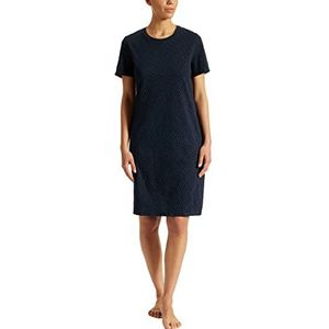 Uncover by Schiesser Nachthemd Bigshirt met korte mouwen voor dames, nachtkleding, korte mouwen, 1 stuk, Donkerblauw