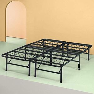 Zinus 35 cm matrasoplegger zonder montage, metalen bedframe, eenvoudige montage, opslag onder het bed, 150 x 200 cm, zwart