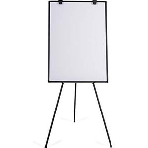 BoardsPlus - Statief ezel, zwart aluminium frame, magnetisch whiteboard met verstelbare hoogte, 70 x 100 x 180 cm