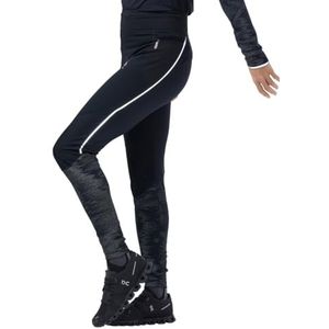 Odlo thermische leggings, reflecterend, hardloopbroek, dames, zwart, XS, zwart.