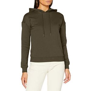 Urban Classics Organisch sweatshirt met capuchon voor dames, Olijf