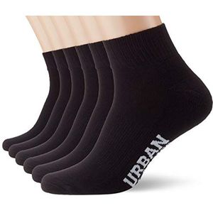 Urban Classics Sokken High Sneaker Socks 6-Pack Sokken, Zwart, 35-38 Uniseks, zwart.