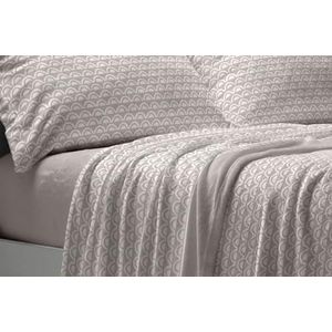 Burrito Blanco Koraal lakens | bed van 180 cm (+ maten beschikbaar) | Winterlakens | Design 767 | Steenkleur (180 x 190/200 cm)
