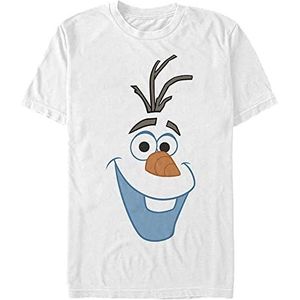 Disney T-shirt à manches courtes unisexe La Reine des Neiges Big Olaf Face Two Organic, Blanc., XXL