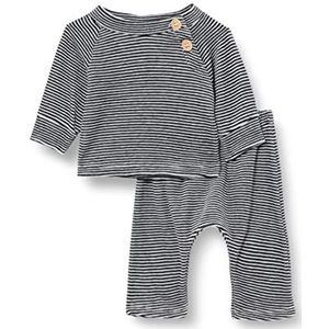 Petit Bateau Cocompd Outfit Lang babypak Unisex A06ZH, blauw/wit, geboorte, Blauw/Wit