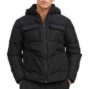 Jack & Jones Jjmason Puffer Jacket Sn Gewatteerde jas voor heren, zwart.