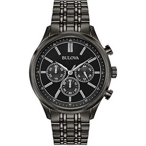 Bulova Heren chronograaf kwarts horloge met 98A217 roestvrij stalen armband armband, Armband