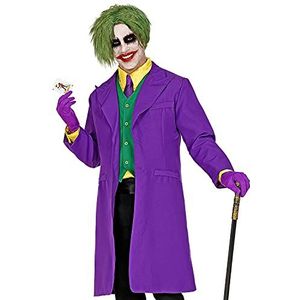 Widmann Widmann-48481 48481 - kostuum Evil Clown mantel met vest, joker, horror, paars, themafeest, Halloween, 10206410, meerkleurig, S
