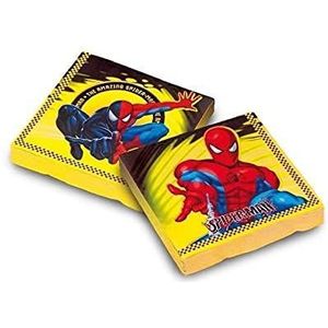 ALMACENESADAN Spiderman, 2685, 20 papieren servetten, papieren servetten, ideaal voor feestjes en verjaardagen, 4 gevouwen (16,5 x 16,5 cm)