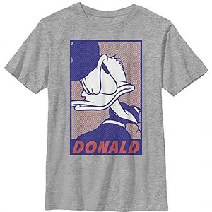 Disney Donald Duck Comic Pop Dot Fill Portrait Boys T-shirt, Grijs Meliert Athletic XS, atletisch grijs gemêleerd