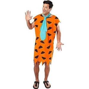 Rubie's Officieel Fred Flintstone kostuum - standaardmaat, oranje