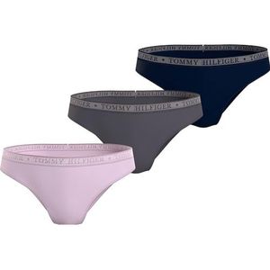 Tommy Hilfiger Bikiniondergoed voor dames, Parelmoer roze/Donkere as/Sky