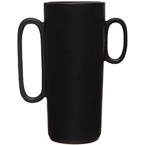 Bloomingville Decoratieve vaas met asymmetrische handgrepen, zwart