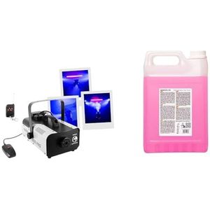F1000 PRO rookmachine, BOOF1000PRO, zwart & Ibiza Smoke5L-HD rookvloeistof met hoge dichtheid