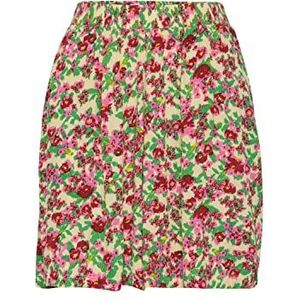 ICHI IHMARRAKECH AOP SHO4 Bermuda chino pour femme 100% viscose EcoVero Taille élastique Coupe décontractée, Structured Flower Mix1 (201850), L