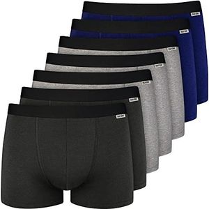 Nur Der Boxershorts voor heren, marineblauw/grijs mela L, Navy/Mela Grijs