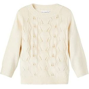 NAME IT Nmfvibbi Ls Knit N1 gebreide trui voor meisjes, Botercrème.