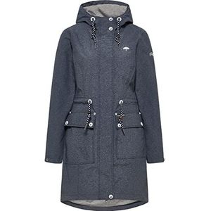 Schmuddelwedda regenparka dames, navy/grijs melange