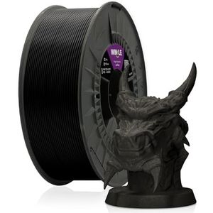 Winkle PLA Pro filament 1,75 mm gitzwart | 1 kg spoel | hoge maatnauwkeurigheid voor 3D-printen | Superieure mechanische en thermische weerstand | 95ºC HDT | hoog detailniveau