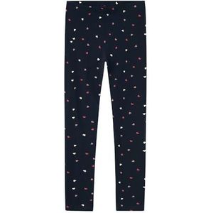 NAME IT KIDS Legging NKFVIVIAN met Hartjes Donkerblauw/Roze