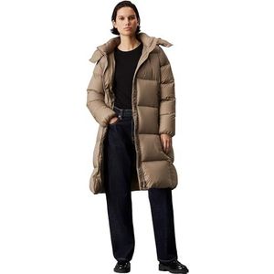 Calvin Klein Jeans Down Long Puffer J20j224109 Donsjack voor dames, Grijs (gestroomd)